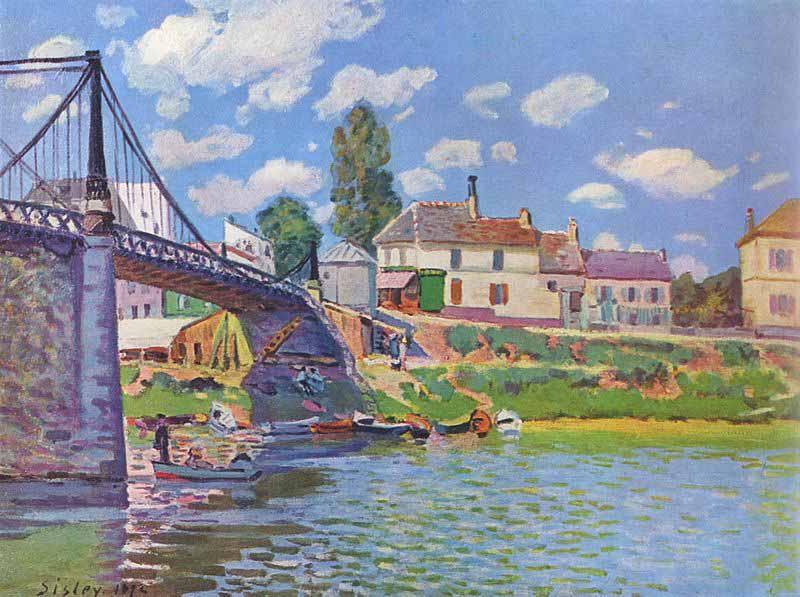 Alfred Sisley Bridge at Villeneuve-la-Garenne China oil painting art